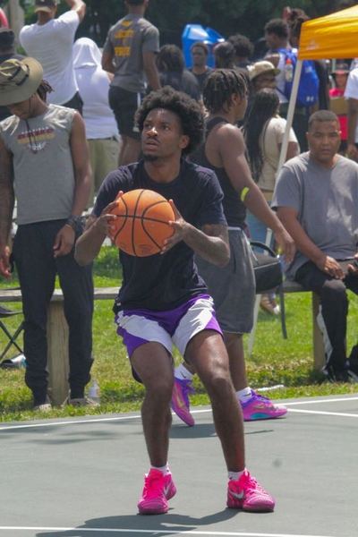 Player setting up a shot